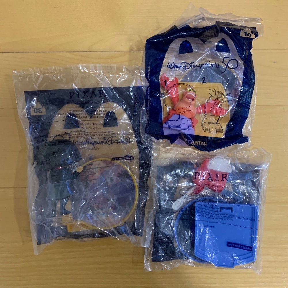 NEW McDonalds Happy Meal Disney World 50th Toys bundle - 3pcs